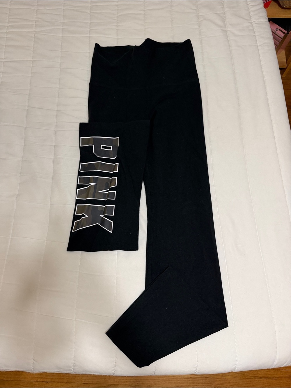 PINK Black Logo Leggings